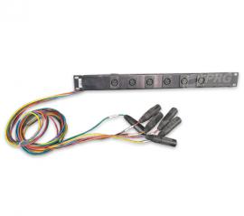 XLR3F x6 Rack Panel - XLR3M Tails